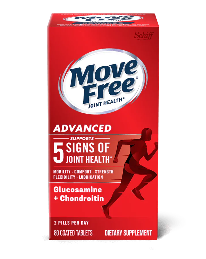Move Free Advanced glucosamine and chondroitin joint supplement bottle